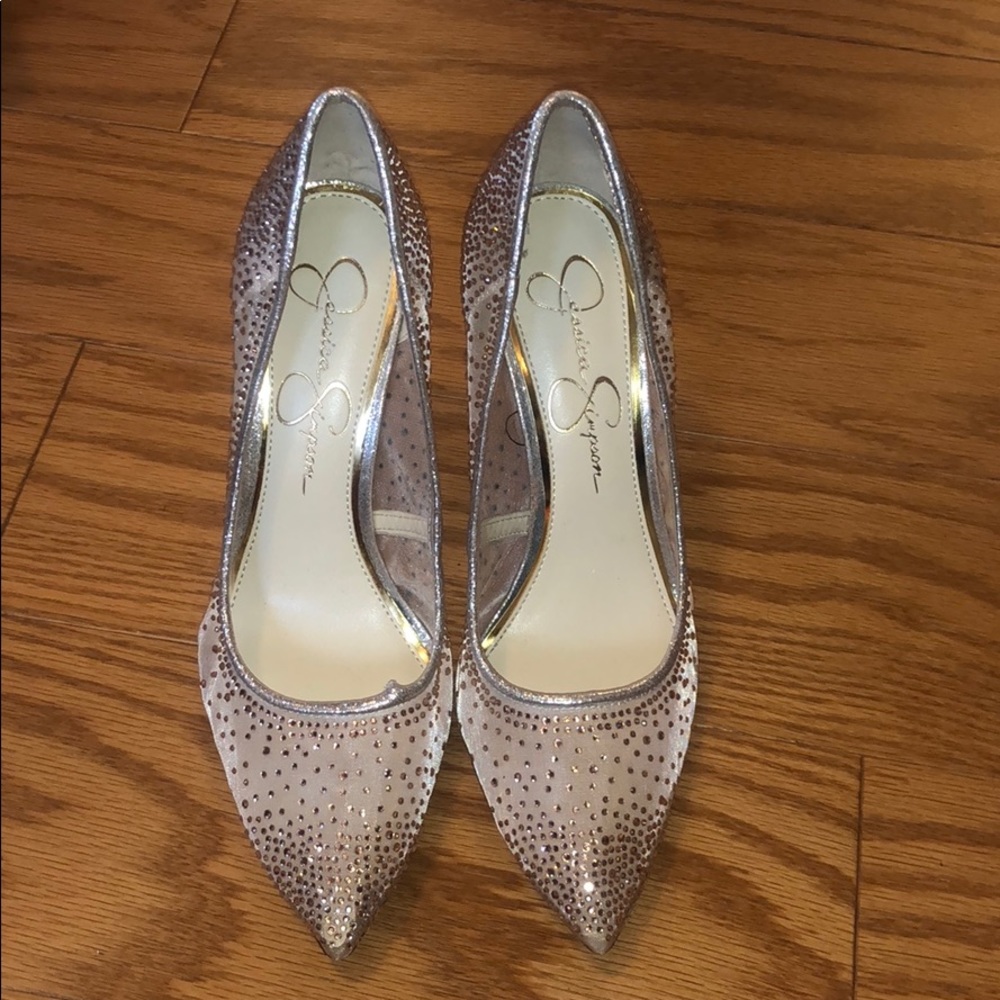 Sheer Nude diamond heels